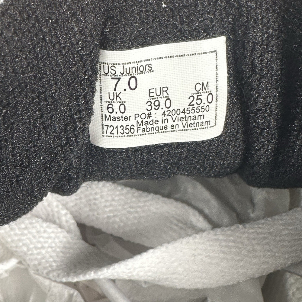 Vans Hylane Youth Skate Sneakers Size 7Y VN000D4PFCC White and Black - Picture 8 of 10